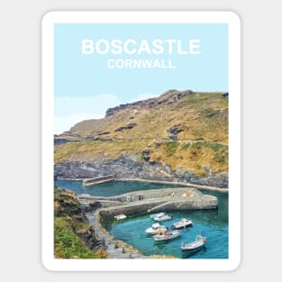 Boscastle Cornwall. Cornish gift. Kernow fishing harbour. Sticker